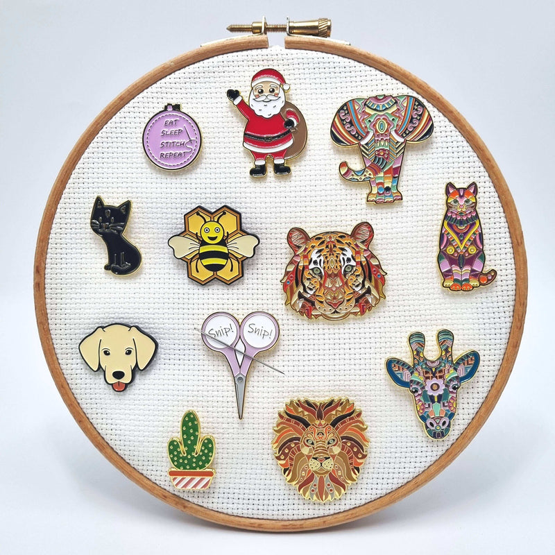 Mandala Lion Needle Minder for Cross Stitch & Embroidery