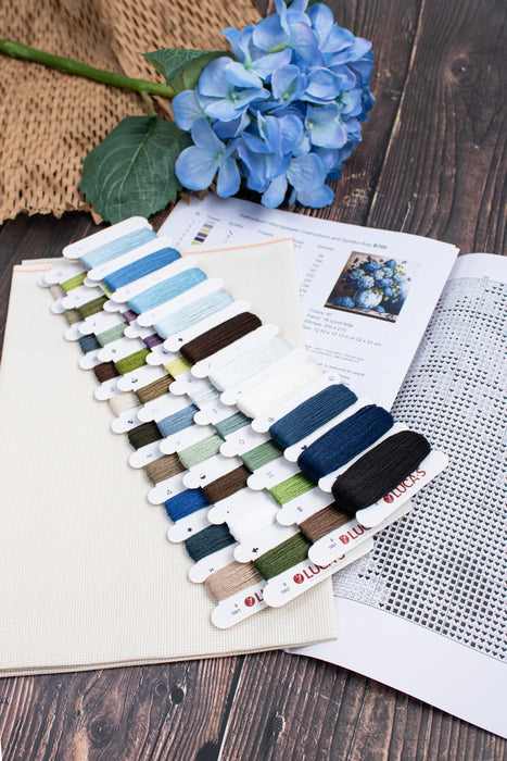 Cross Stitch Kit Luca-S - Vase with Hydrangeas, B700