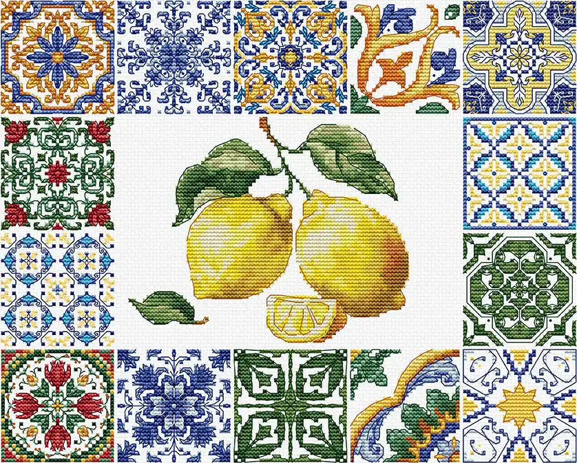 Cross Stitch Kit Luca-S - Lemon Essence of the Mediterranean, B7049