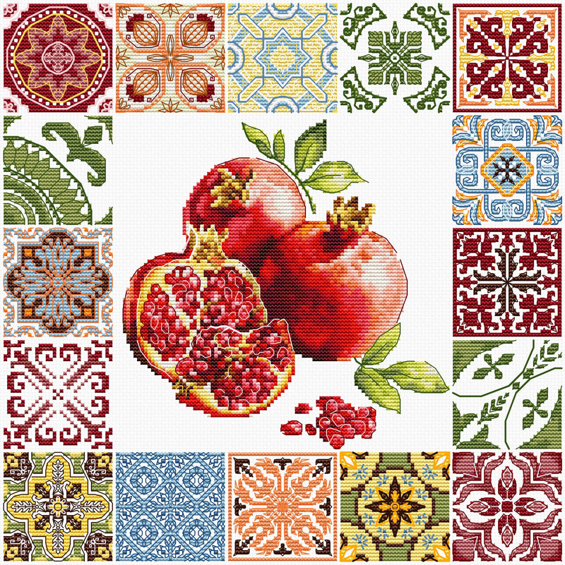 Cross Stitch Kit Luca-S - Mosaic Heart of the Pomegranate, B7058