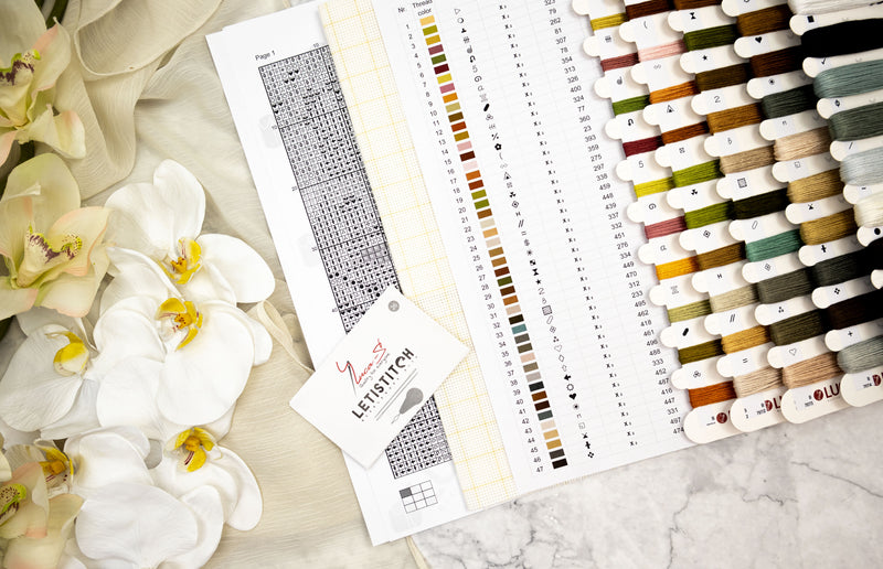 Cross Stitch Kit Luca-S GOLD -  The Mysterious Magnolias, B707