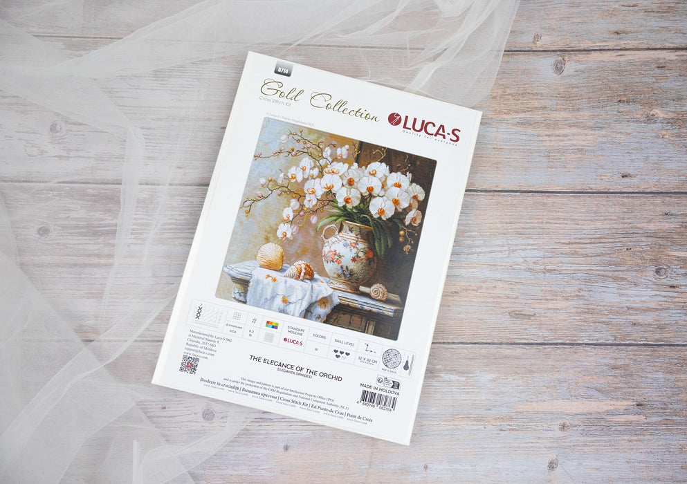Cross Stitch Kit Luca-S GOLD - The Elegance of the Orchid, B714