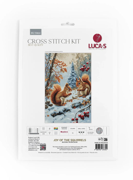 Cross Stitch Kit Luca-S -  Joy of The Squirrels , BU5064