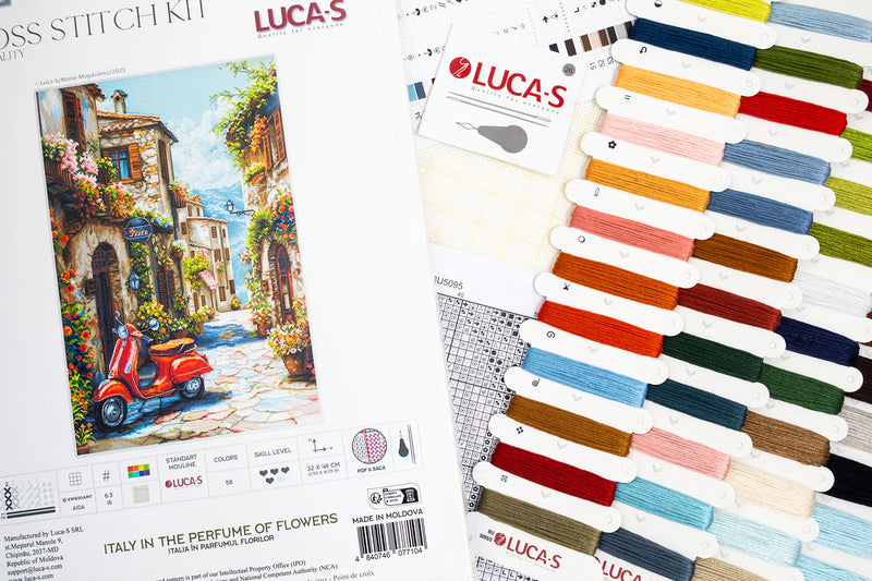 Cross Stitch Kit Luca-S - Italy in the Perfume of Flowers, BU5095
