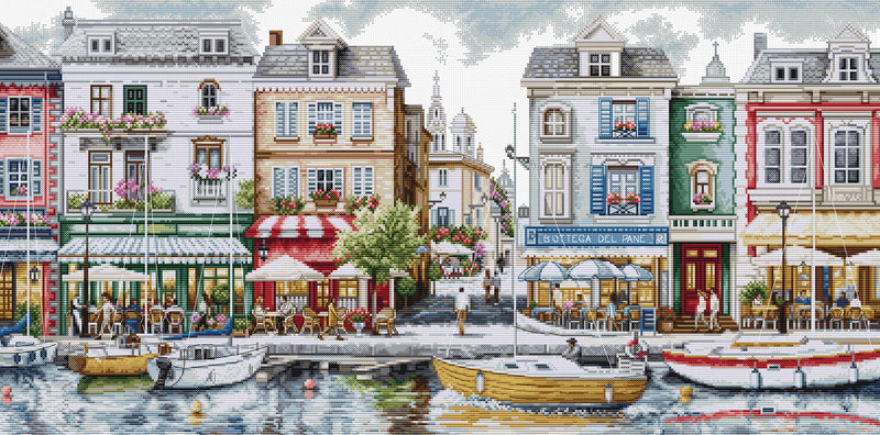 Cross Stitch Kit Luca-S GOLD - Quayside, BU5103