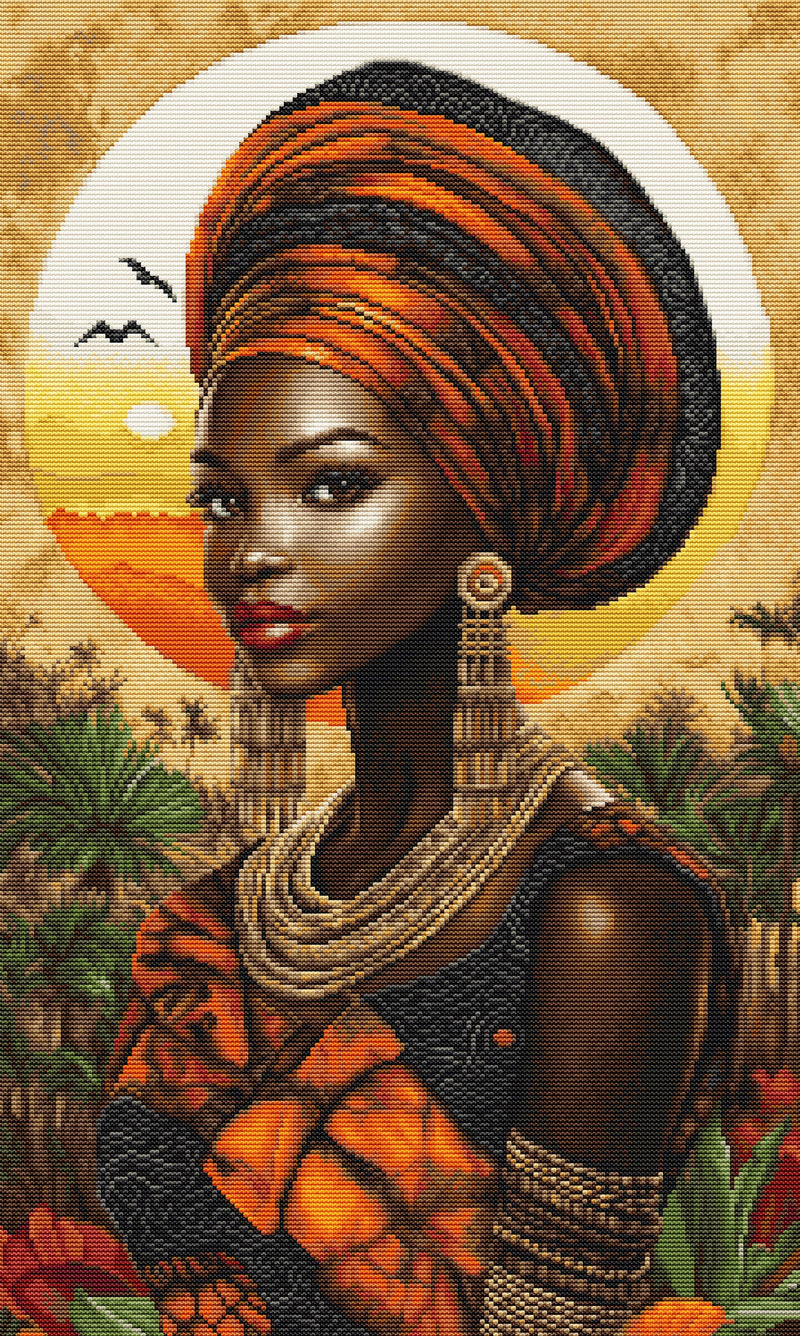Petit Point Kit Luca-S GOLD - Queen of the Sunlit Continent, G720