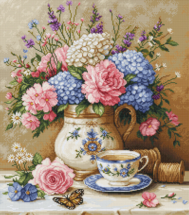 Petit Point Kit Luca-S GOLD - Floral Nostalgia, G725
