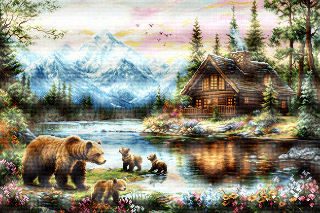 Cross Stitch Kit Luca-S GOLD - Cubs’ Adventure, B726