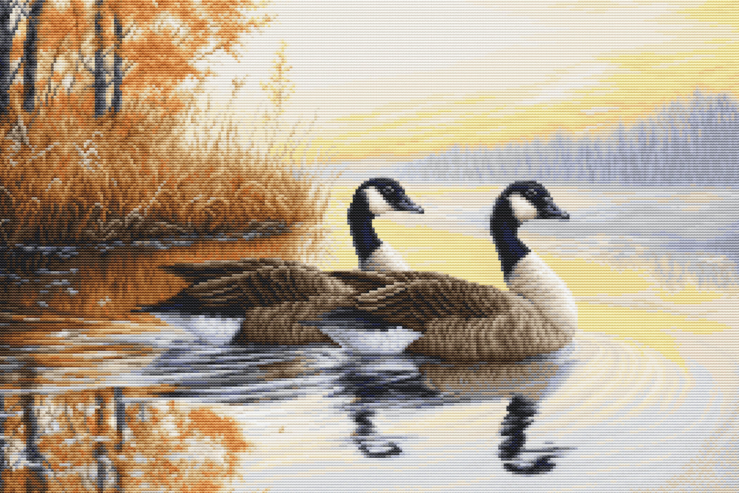 Cross Stitch Kit Luca-S GOLD - Autumn Reflections, B728