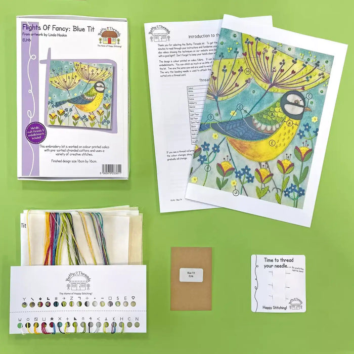 Cross Stitch Kit Bothy Threads - Flights Of Fancy Embroidery - Blue Tit