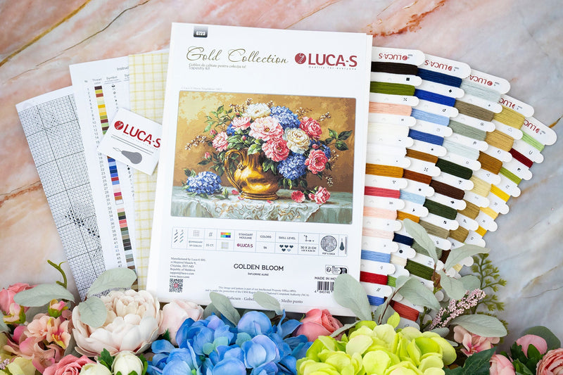 Petit Point Kit Luca-S GOLD - Golden Bloom, G723