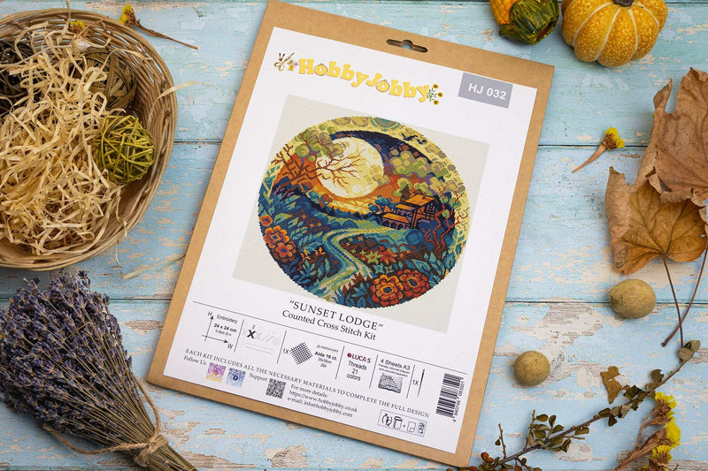 Cross Stitch Kit HobbyJobby - Sunset Lodge