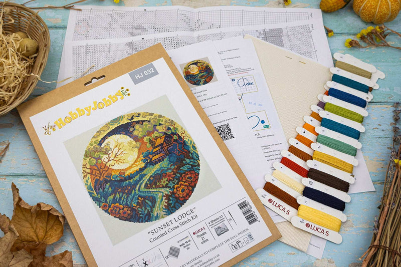 Cross Stitch Kit HobbyJobby - Sunset Lodge