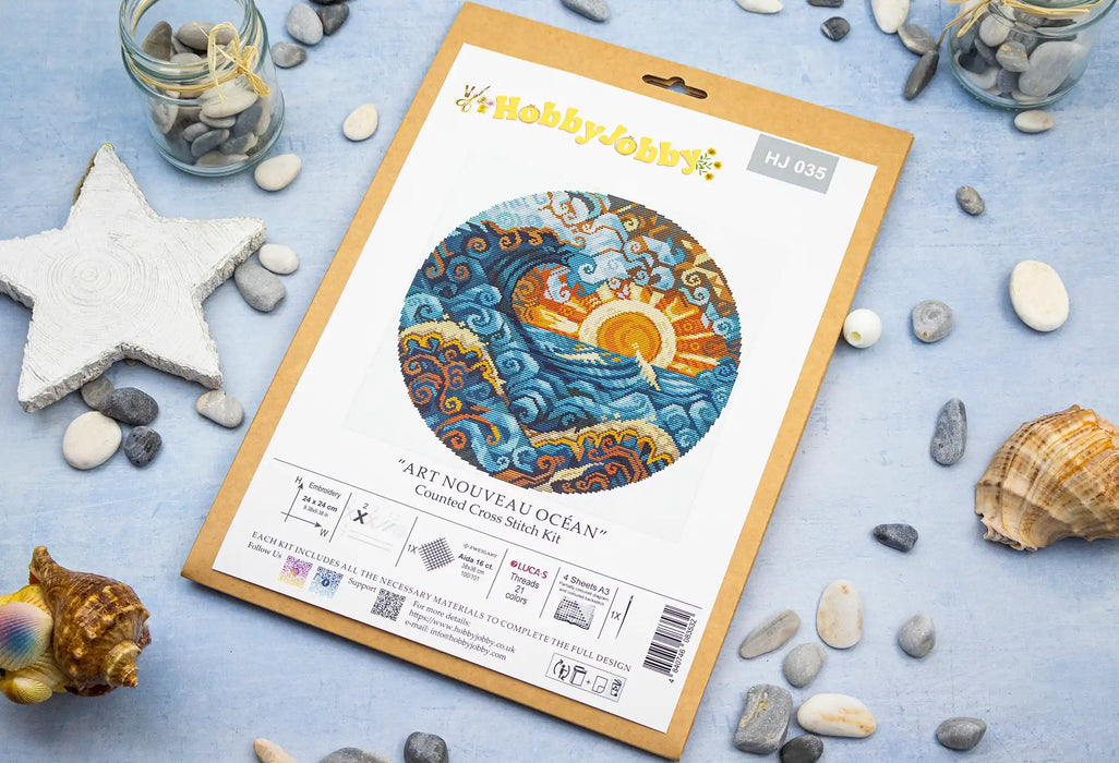 Cross Stitch Kit HobbyJobby - Art Nouveau Océan