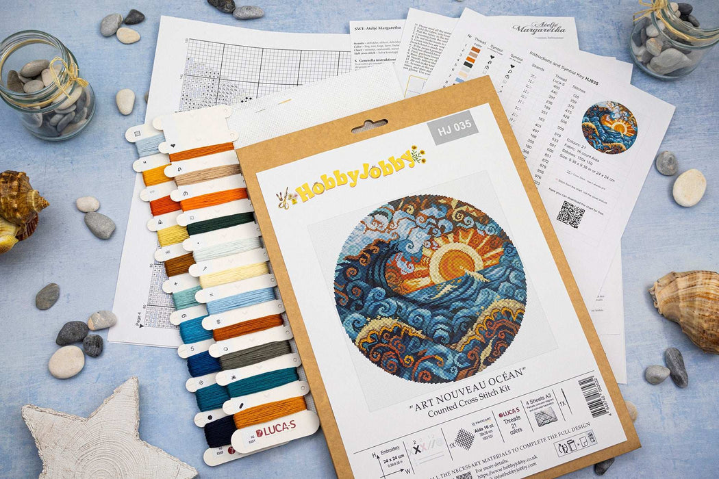 Cross Stitch Kit HobbyJobby - Art Nouveau Océan