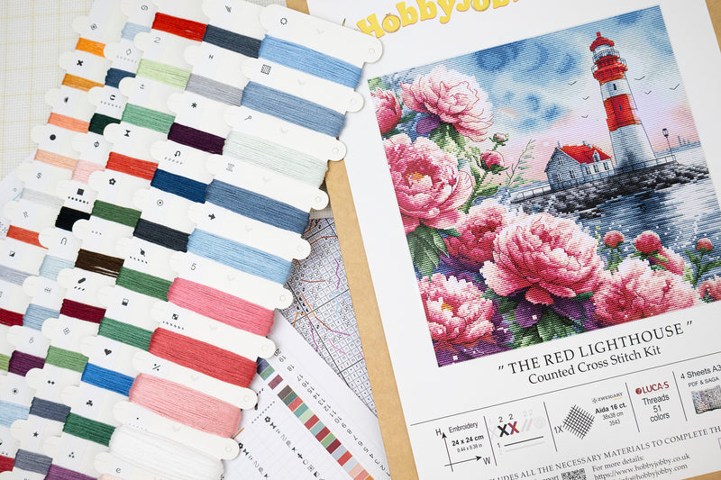Cross Stitch Kit HobbyJobby - The Red Lighthouse