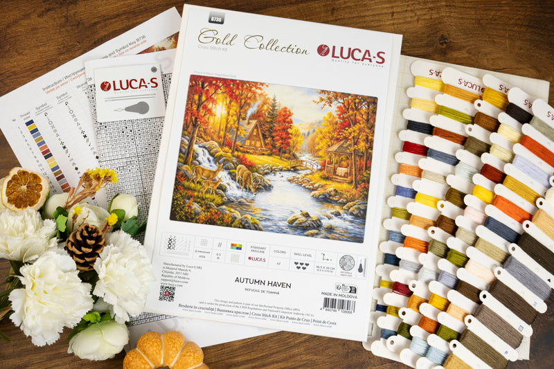 Cross Stitch Kit Luca-S GOLD - Autumn Haven, B736
