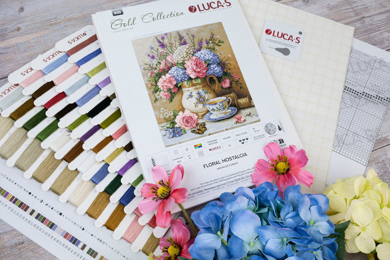 Cross Stitch Kit Luca-S GOLD - Floral Nostalgia, B725