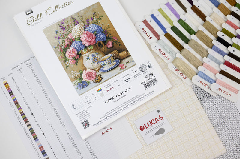 Cross Stitch Kit Luca-S GOLD - Floral Nostalgia, B725