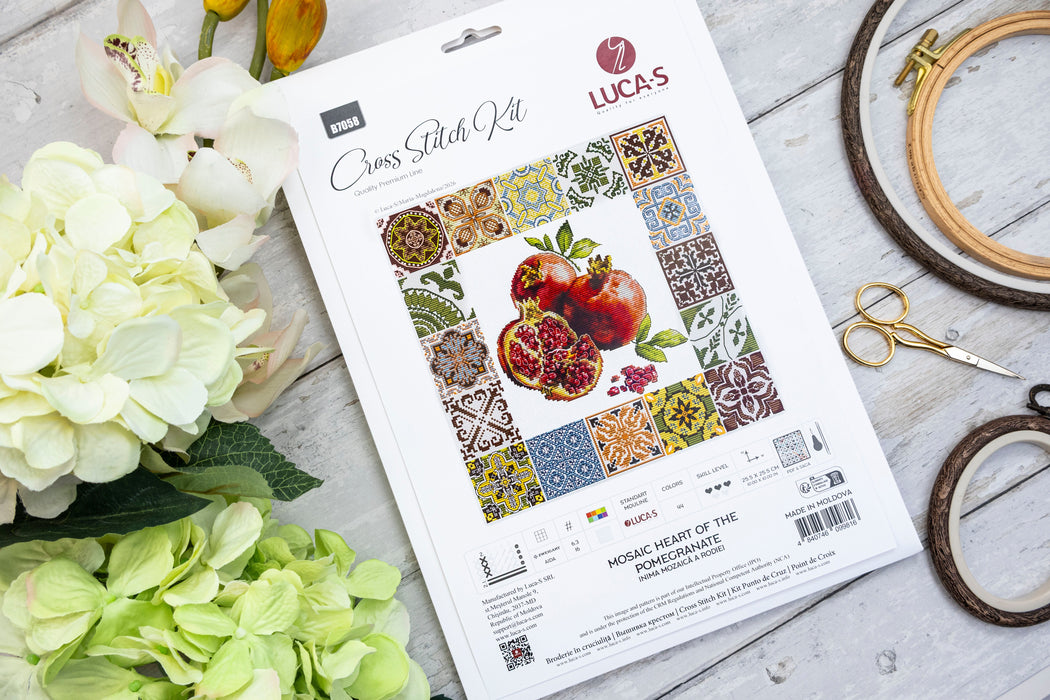 Cross Stitch Kit Luca-S - Mosaic Heart of the Pomegranate, B7058