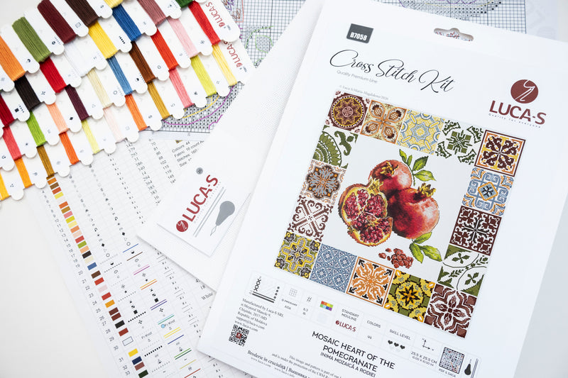 Cross Stitch Kit Luca-S - Mosaic Heart of the Pomegranate, B7058