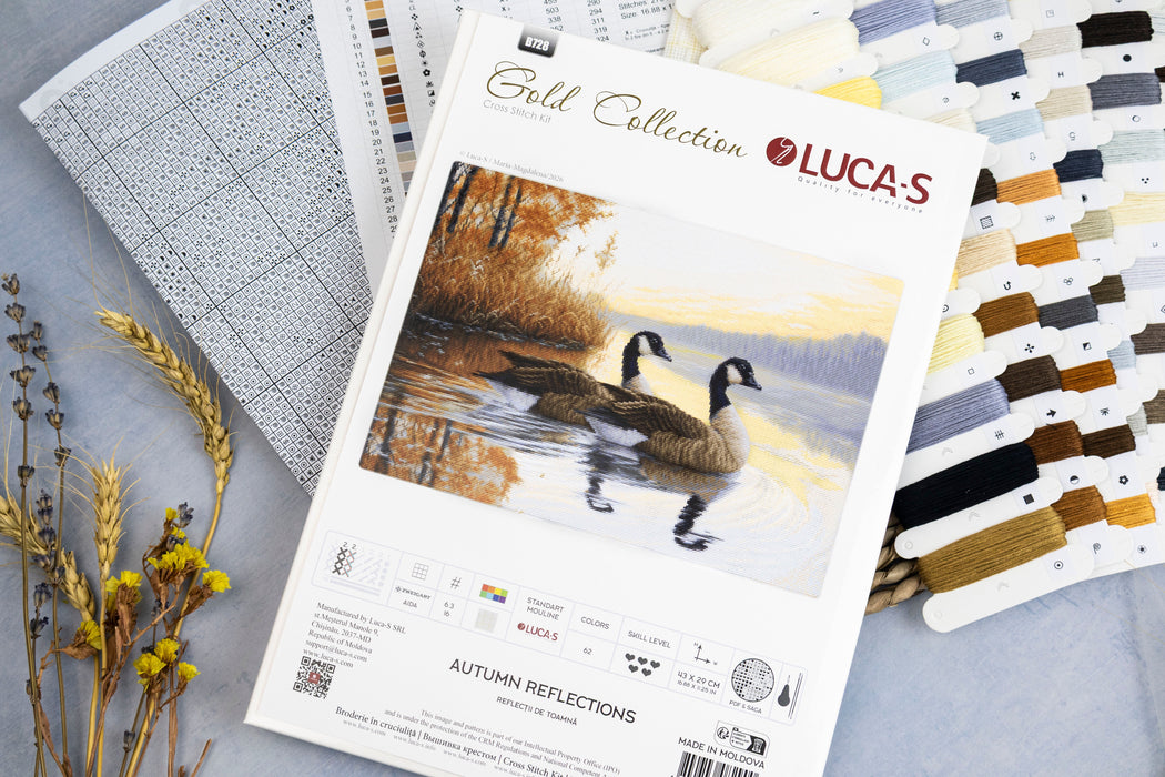 Cross Stitch Kit Luca-S GOLD - Autumn Reflections, B728