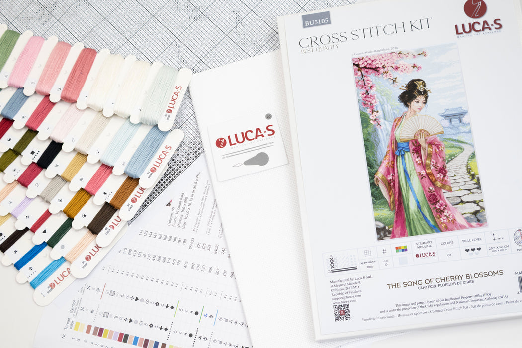 Cross Stitch Kit Luca-S - The Song of Cherry Blossoms, BU5105
