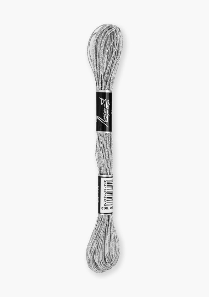 Metallized Embroidery Thread Luca-S - PURE SILVER