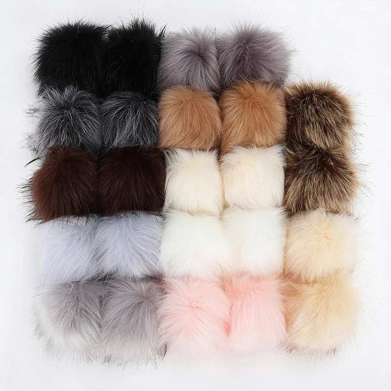 Plush Hairball With Elastic Band Faux Fur Pompom