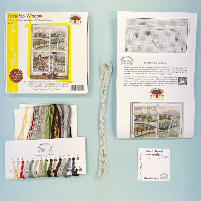 Cross Stitch Kit Bothy Threads - Rosehip Window