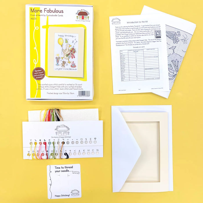 Cross Stitch Kit Bothy Threads - Greeting Card - More Fabulous