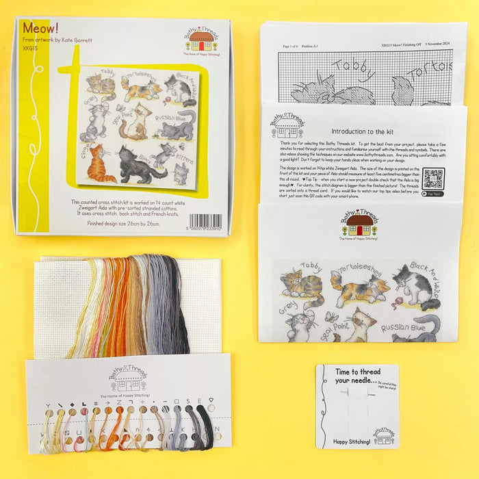 Cross Stitch Kit Bothy Threads - Meow!