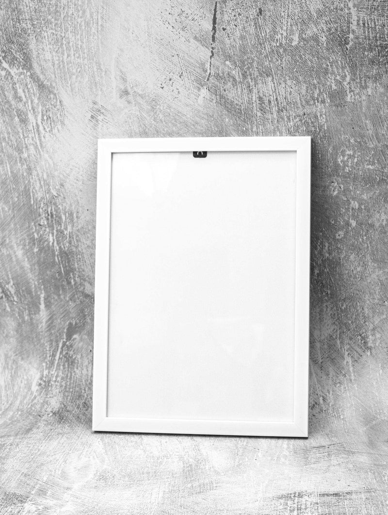 A4 Contemporary White Wooden Effect Picture Frame Picture Frames - HobbyJobby