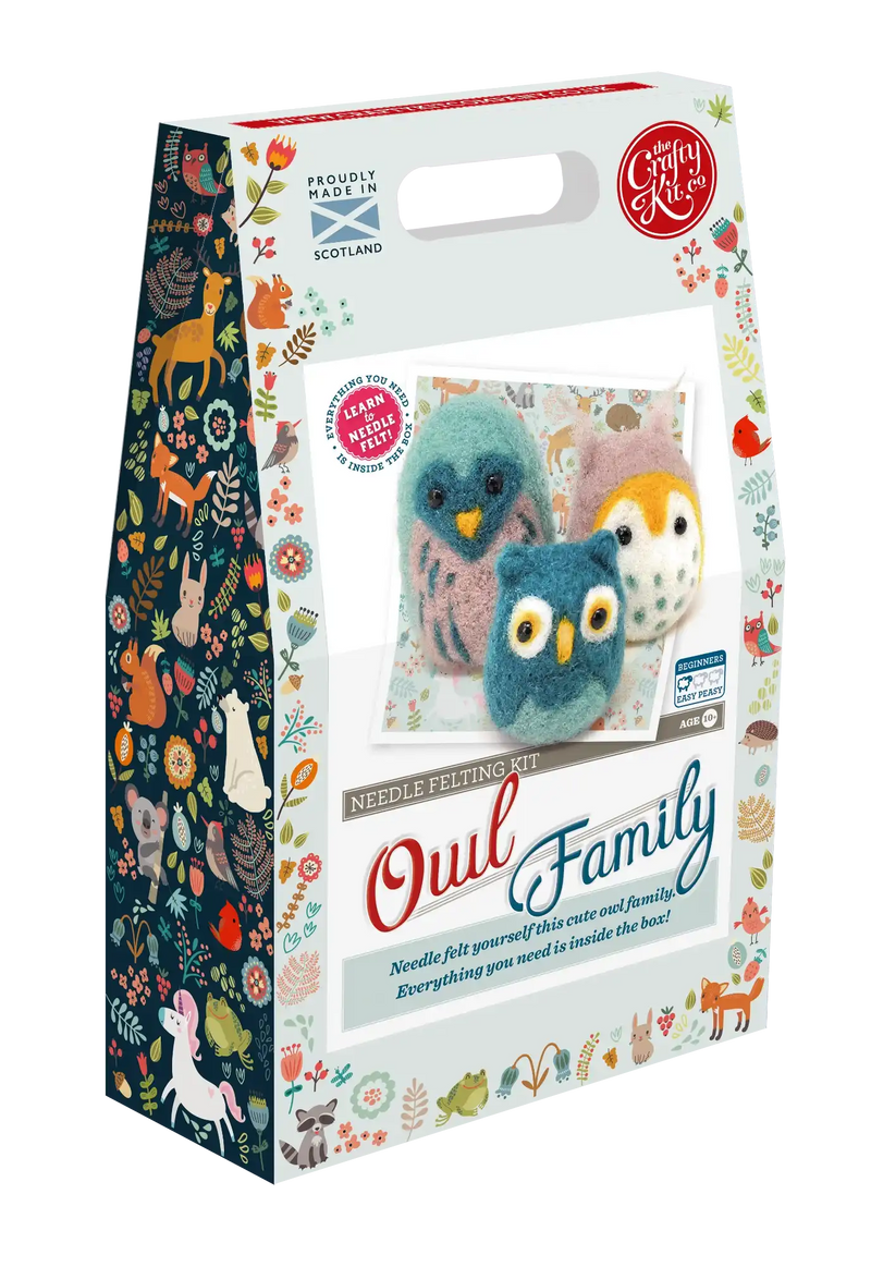 Owl Family Needle Felting Craft Kit