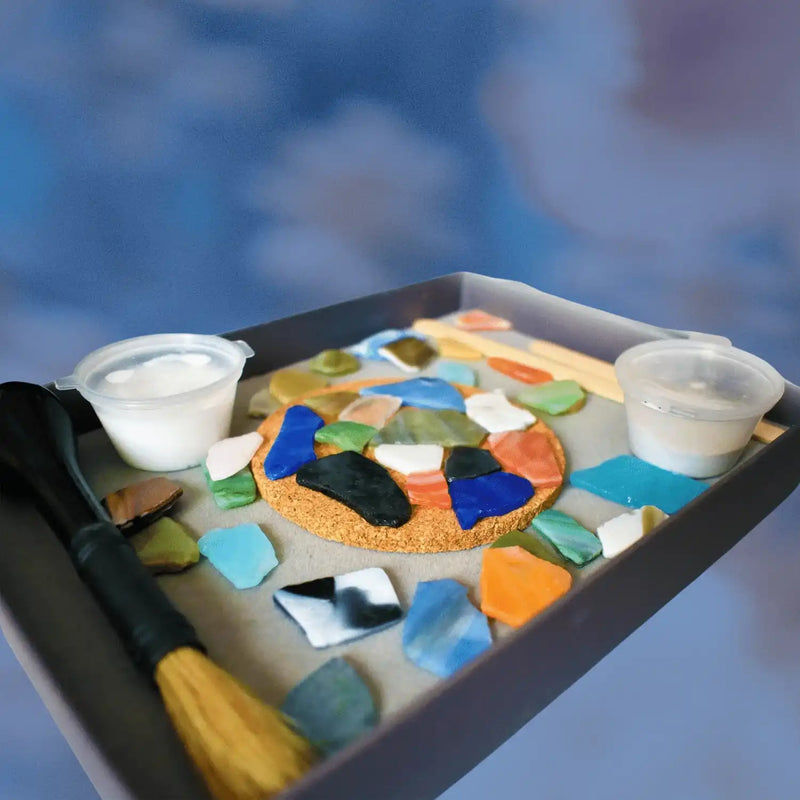 Mosaics, Craft Kit with Glass Tiles & Instructions