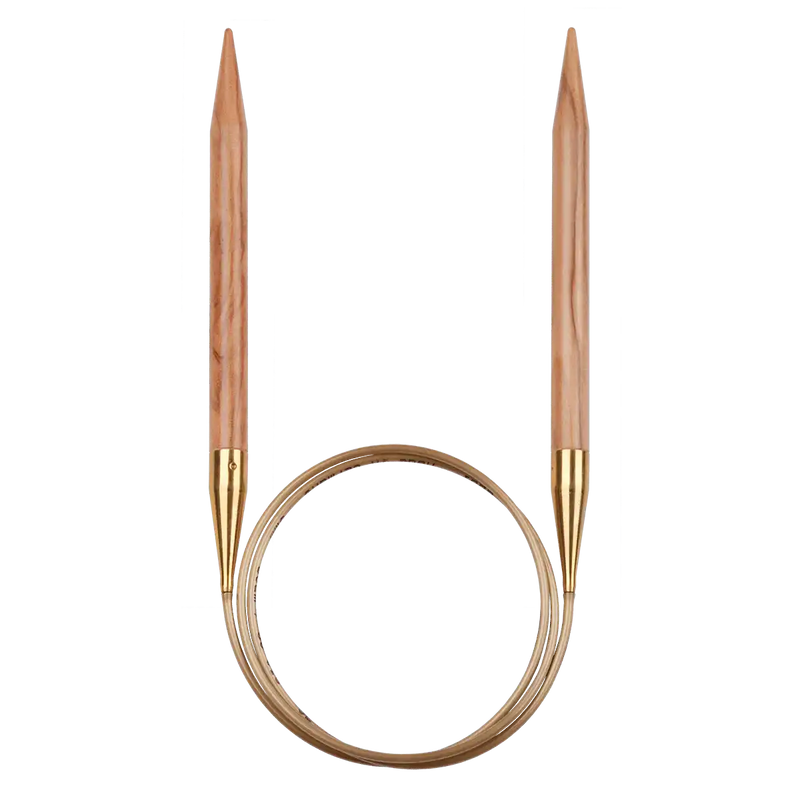 AddiNature Olive Wood Circular Needle 80cm Addi Circular Knitting Needles - HobbyJobby