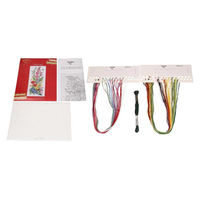 Anchor Cross Stitch Kit - PCE971, Cottage Garden Floral Cross Stitch Kits - HobbyJobby