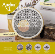 Anchor Essentials Blackwork Kit Blackwork - Geometric Circles Blackwork Kits - HobbyJobby