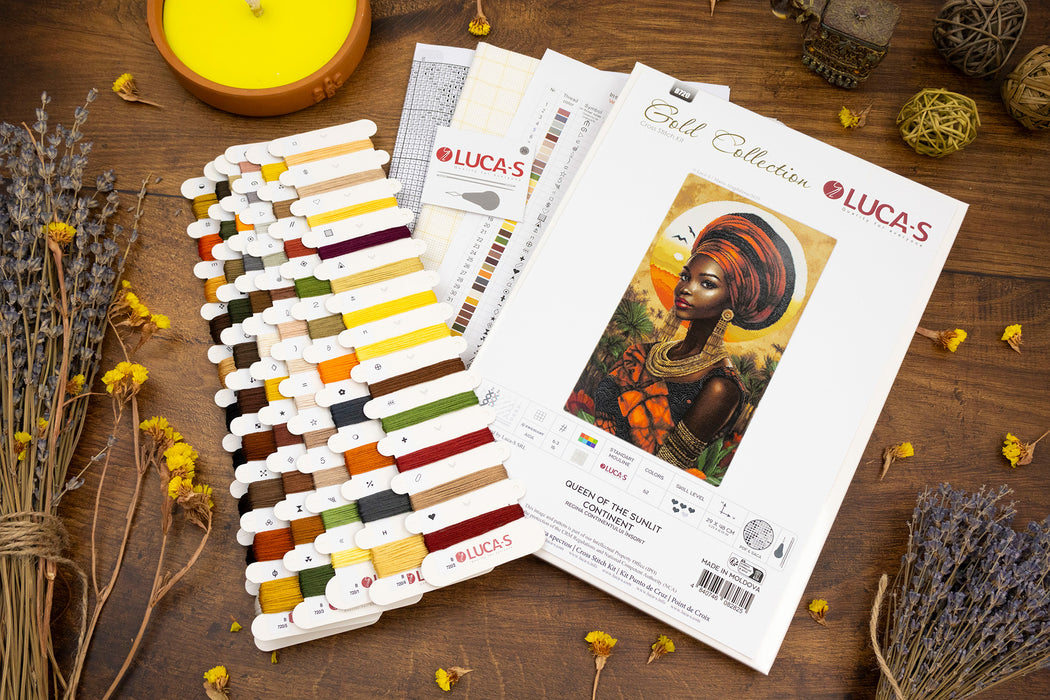 Cross Stitch Kit Luca-S GOLD - Queen of the Sunlit Continent, B720