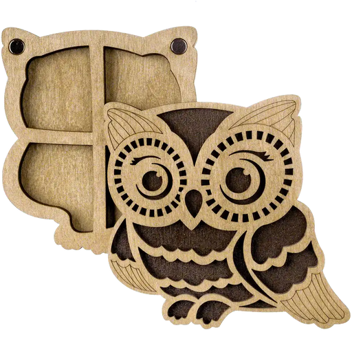 Bead organizer with wooden cover FLZB-101 Wonderland Crafts Bead Organizers - HobbyJobby