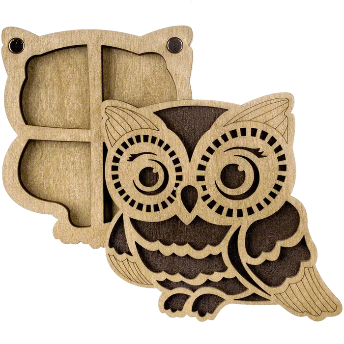 Bead organizer with wooden cover FLZB-101 Wonderland Crafts Bead Organizers - HobbyJobby