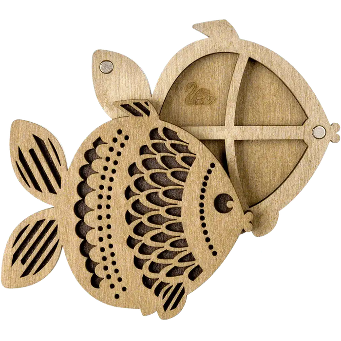 Bead organizer with wooden cover FLZB-105 Wonderland Crafts Bead Organizers - HobbyJobby