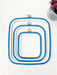 Blue Square Embroidery Hoop - Nurge Flexible Cross Stitch Hoop Nurge Hoops - HobbyJobby