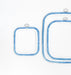 Blue Square Embroidery Hoop - Nurge Flexible Cross Stitch Hoop Nurge Hoops - HobbyJobby