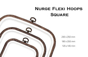 Blue Square Embroidery Hoop - Nurge Flexible Cross Stitch Hoop Hoops - HobbyJobby