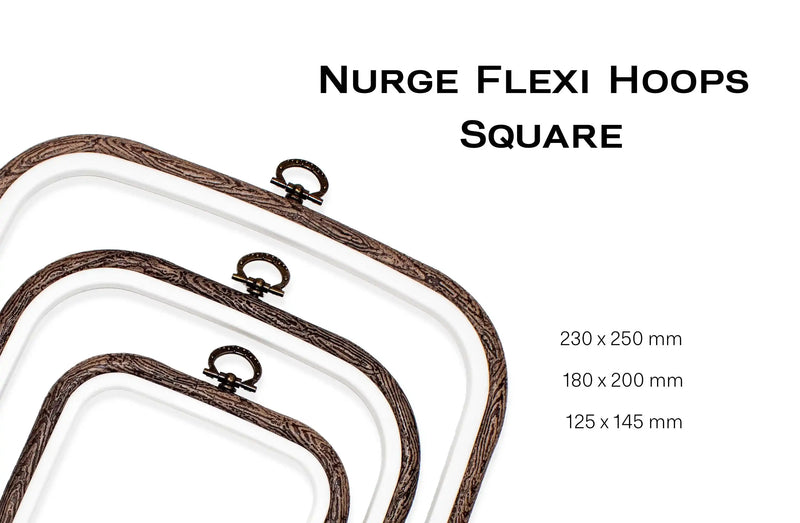 Blue Square Embroidery Hoop - Nurge Flexible Cross Stitch Hoop Hoops - HobbyJobby