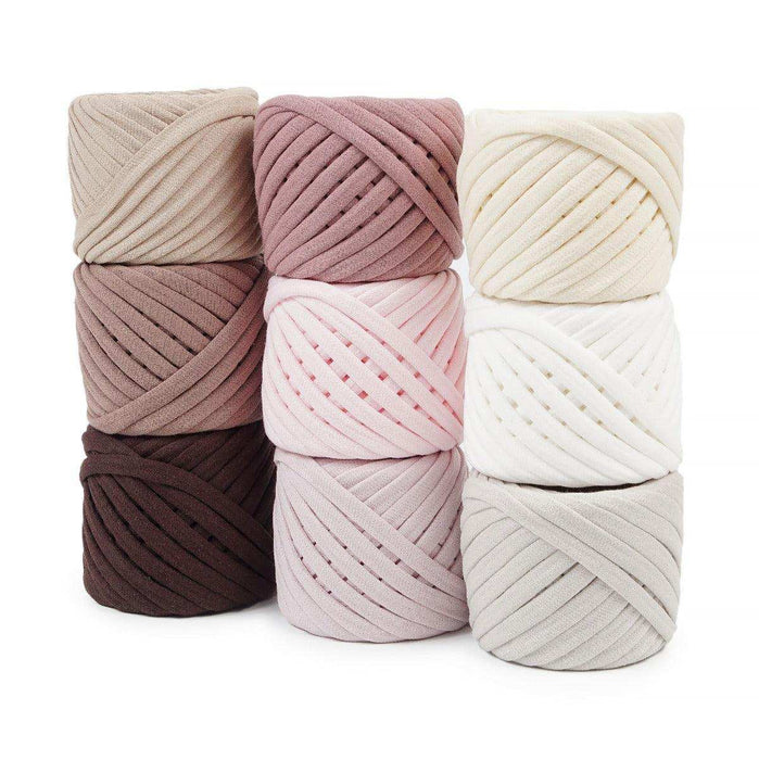 Bobilon T-shirt Yarn Balls 7-9mm - Set of 9 Chunky Yarn - HobbyJobby