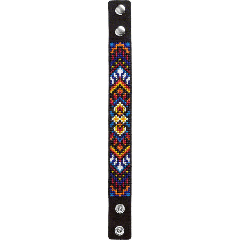 Bracelet Needlecraft Kit - Cross Stitch Kits on Leather Wonderland Crafts Bracelet Kits - HobbyJobby
