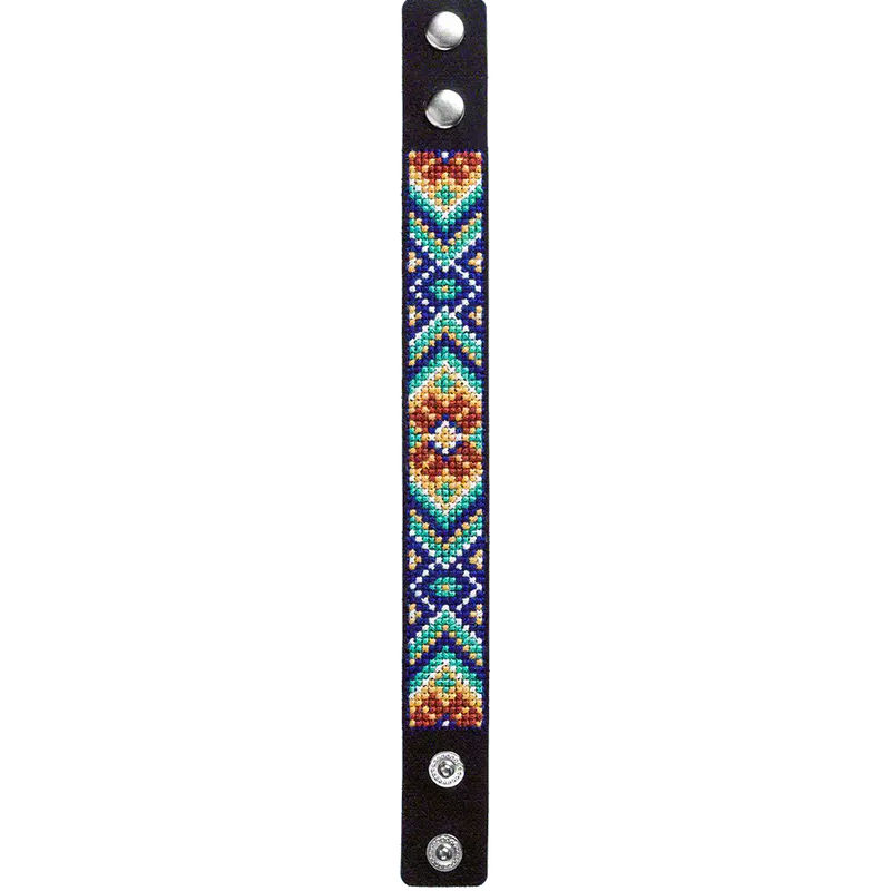 Bracelet Needlecraft Kit - Cross Stitch Kits on Leather Wonderland Crafts Bracelet Kits - HobbyJobby