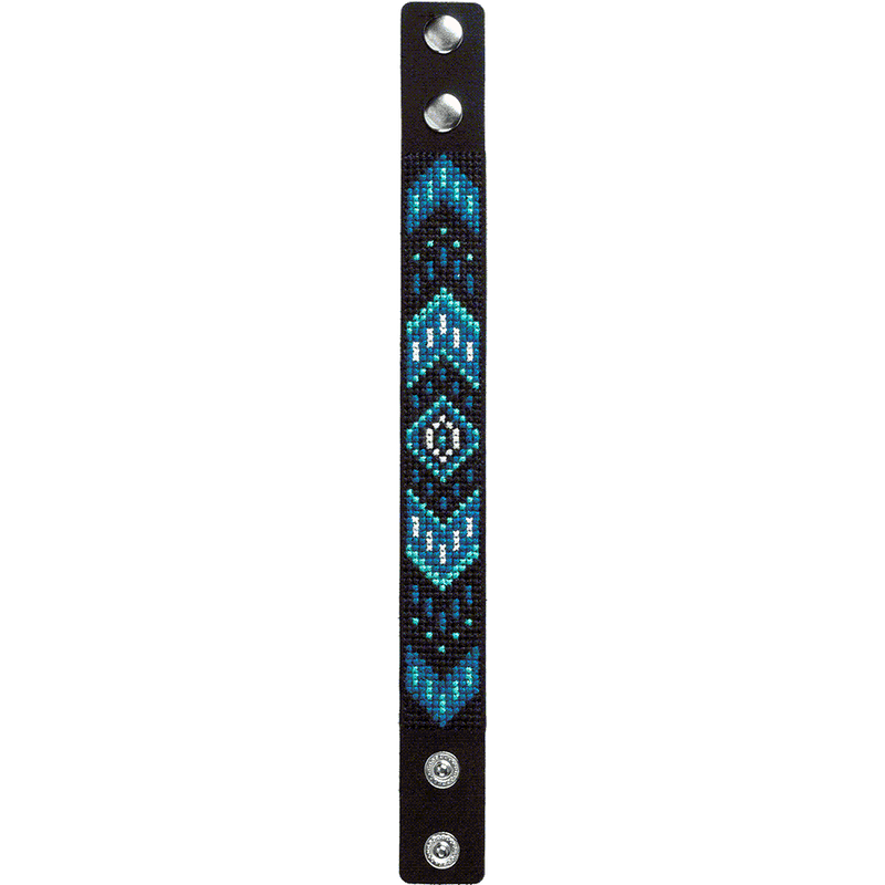 Bracelet Needlecraft Kit - Cross Stitch Kits on Leather Wonderland Crafts Bracelet Kits - HobbyJobby